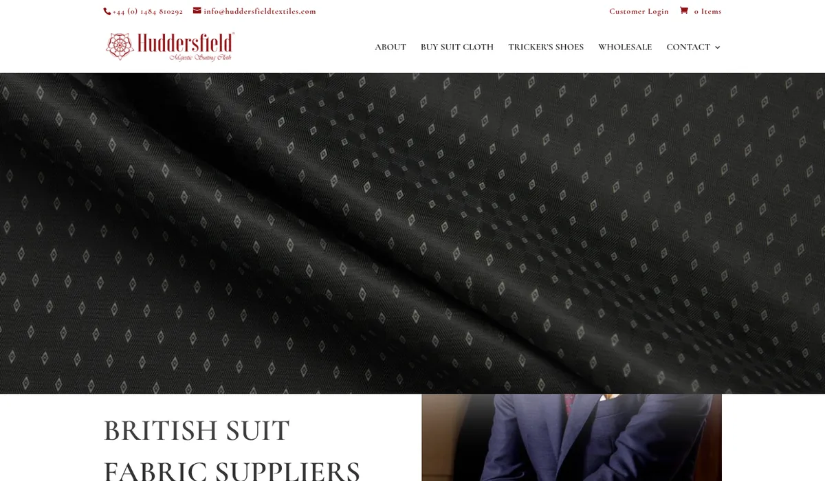 Homepage of the Huddersfield Textiles website, designed by FUZZ UK