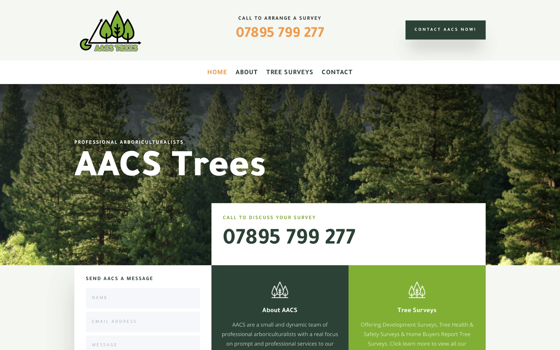 AACS Trees Website Design