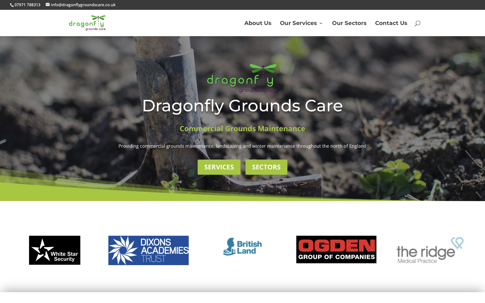 Dragonfly Groundscare Website Design
