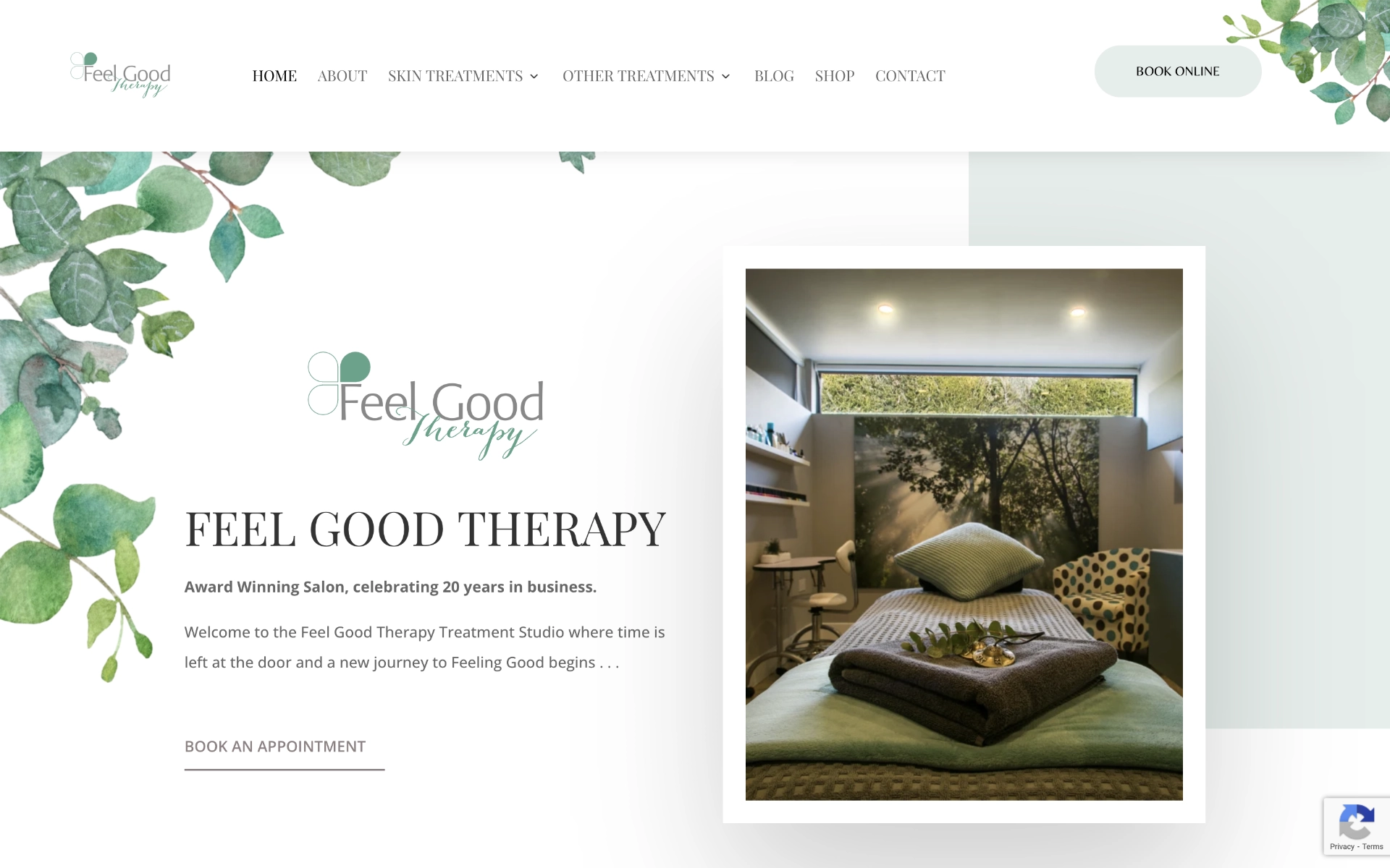 feel good therapy website design