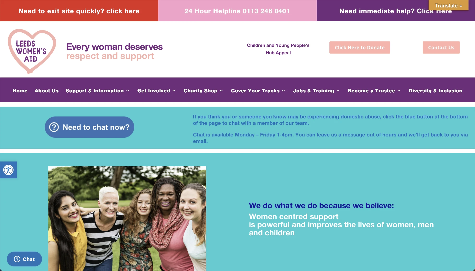 Leeds Womens Aid Website